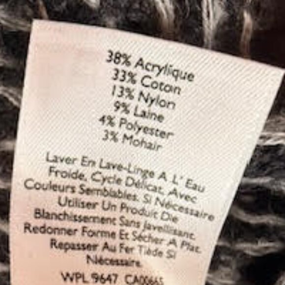 Eddie Bauer Women’s Wool Blend Nordic Fair Isle Sweater Black Ivory Size Large - Picture 13 of 13